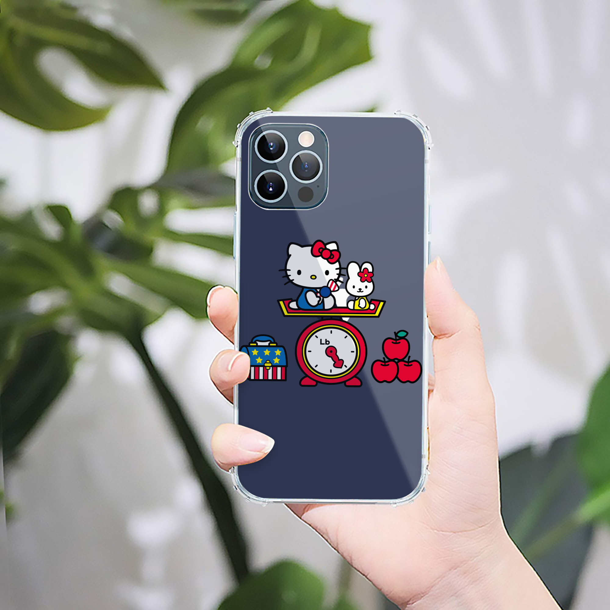 （画像用） Hello Kitty ハローキティ 【iPhone 12シリーズ対応】透明スマホケース（クリアソフトケース）